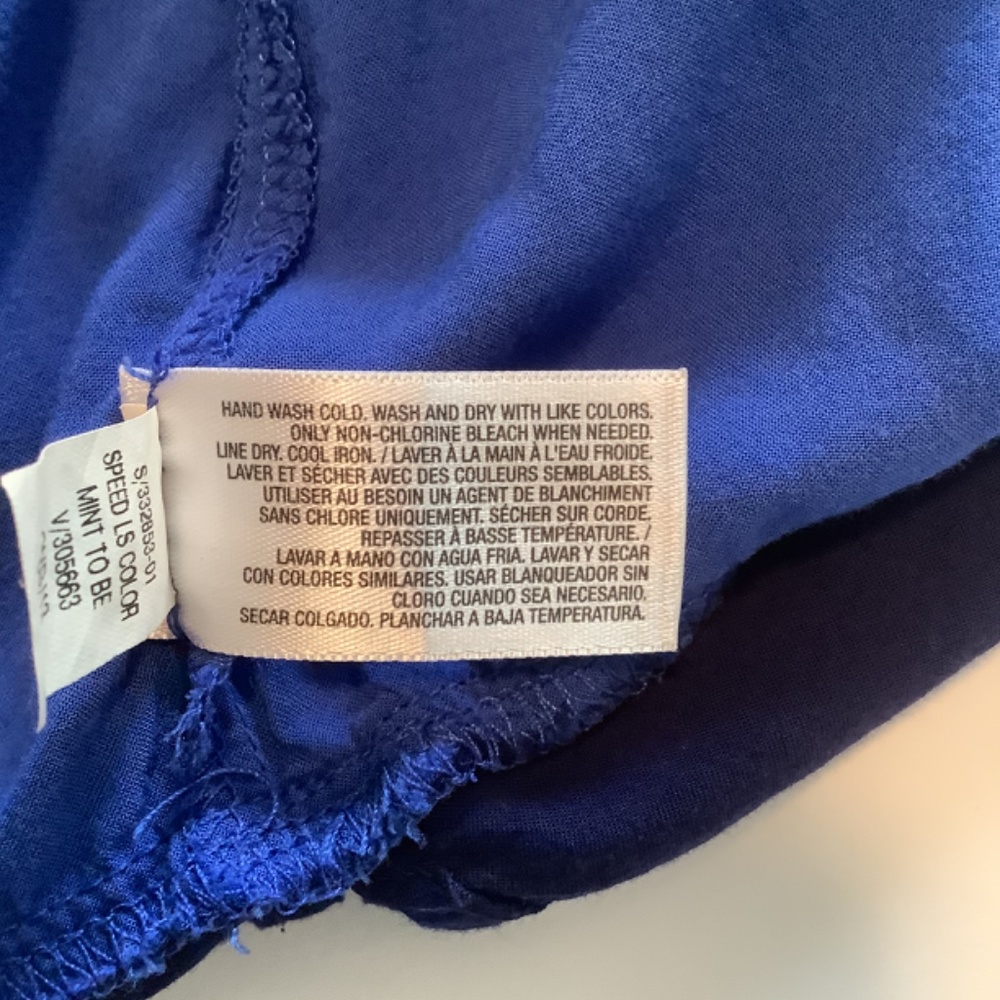 Old Navy Ladies Pullover Top Green/ Royal Blue/Navy Blue Size XL - Picture 4 of 4